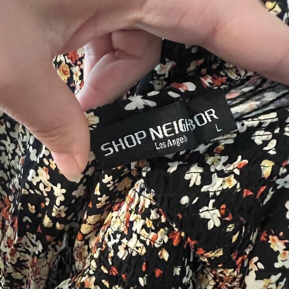 Floral Boho Flowy Cropped Blouse - Picture 3 of 9